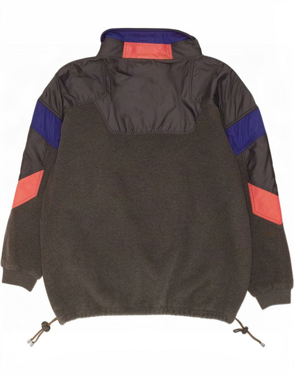 Suéter de lã masculino Klepper com zíper e gola 2XL cinza colorblock poliéster