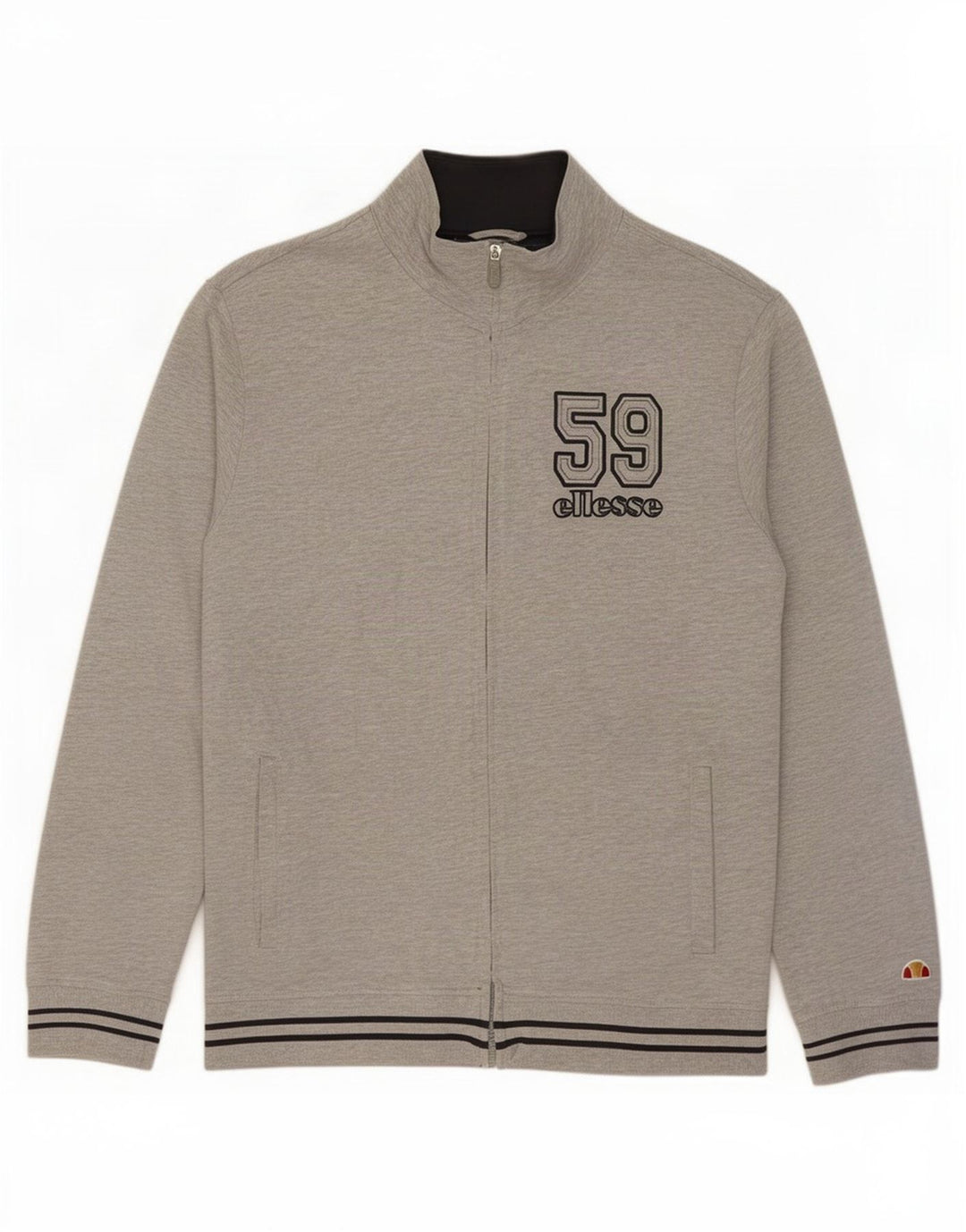 Jaqueta Ellesse masculina com agasalho gráfico XL cinza manchado