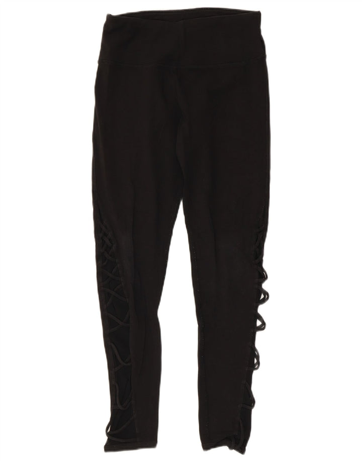 Calça legging feminina CALVIN KLEIN UK 10 pequena de algodão preto
