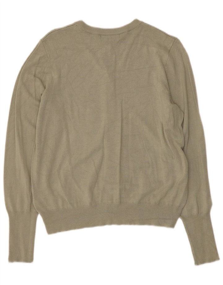 Suéter cardigã feminino Marks & Spencer UK 14 viscose cáqui médio