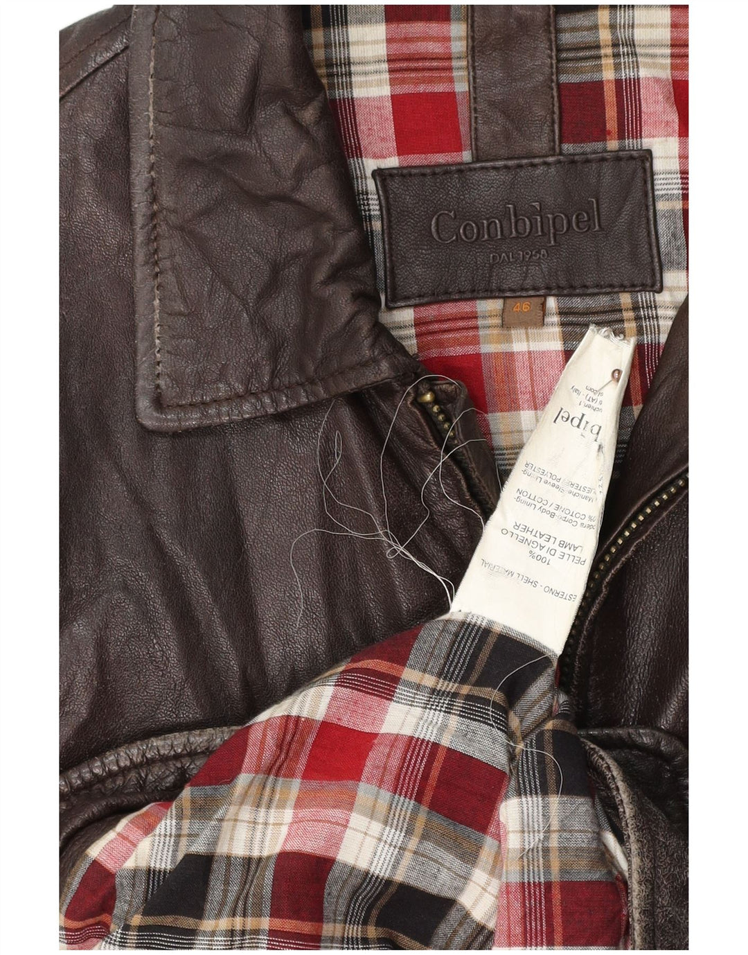 Jaqueta de couro masculina CONBIPEL IT 46 pequena couro marrom