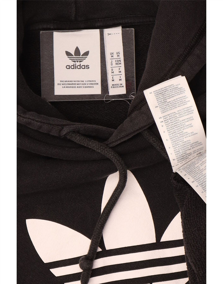 Adidas masculino gráfico moletom com capuz médio algodão preto