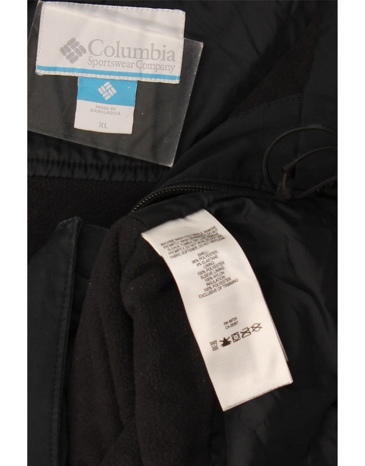 Jaqueta corta-vento masculina COLUMBIA com capuz UK 42 XL poliéster cinza