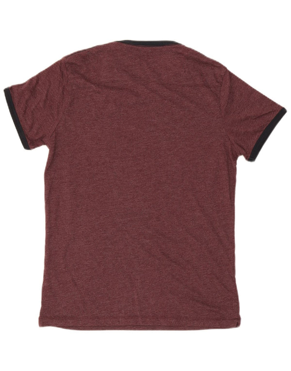 Camiseta masculina French Connection Top médio algodão Borgonha