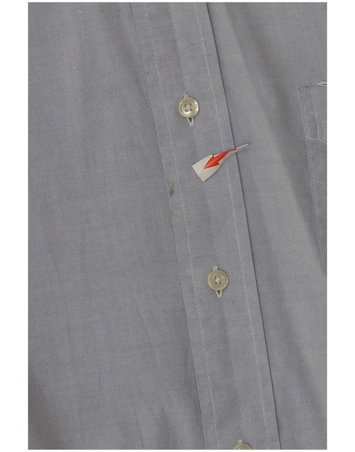 Camisa masculina Brooks Brothers tamanho 17 XL algodão azul