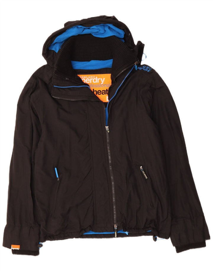 Jaqueta corta-vento masculina Superdry UK 44 2XL poliéster preto
