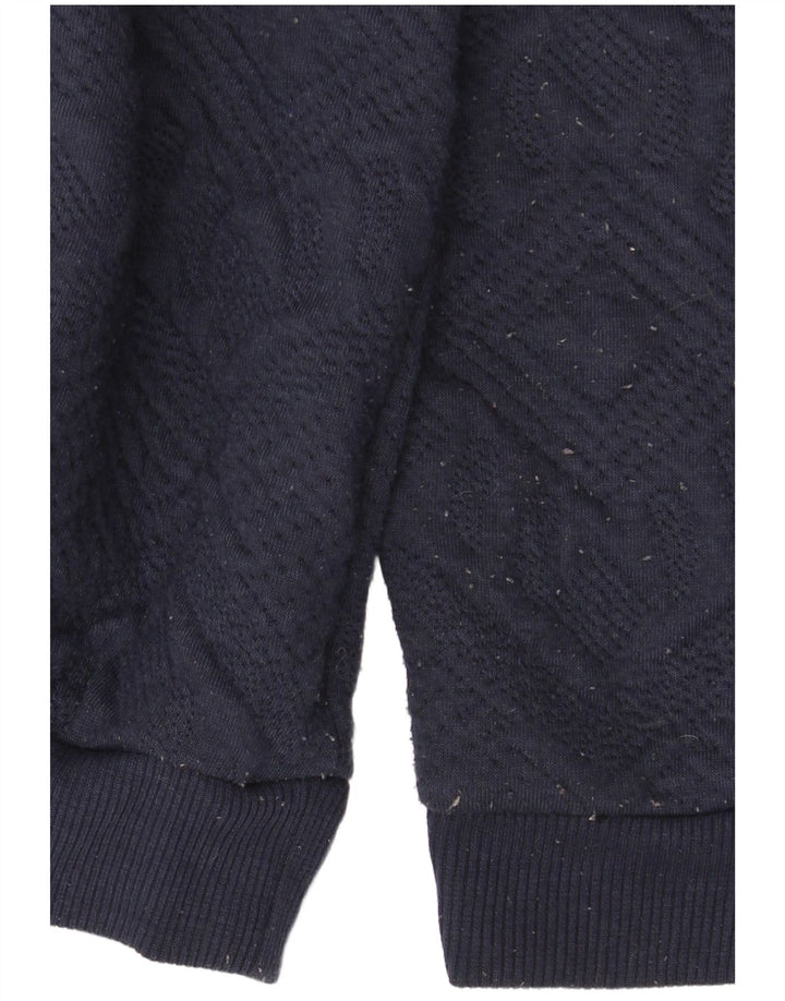 Zara Moletom Masculino Jumper Pequeno Azul Marinho Argyle/Diamante