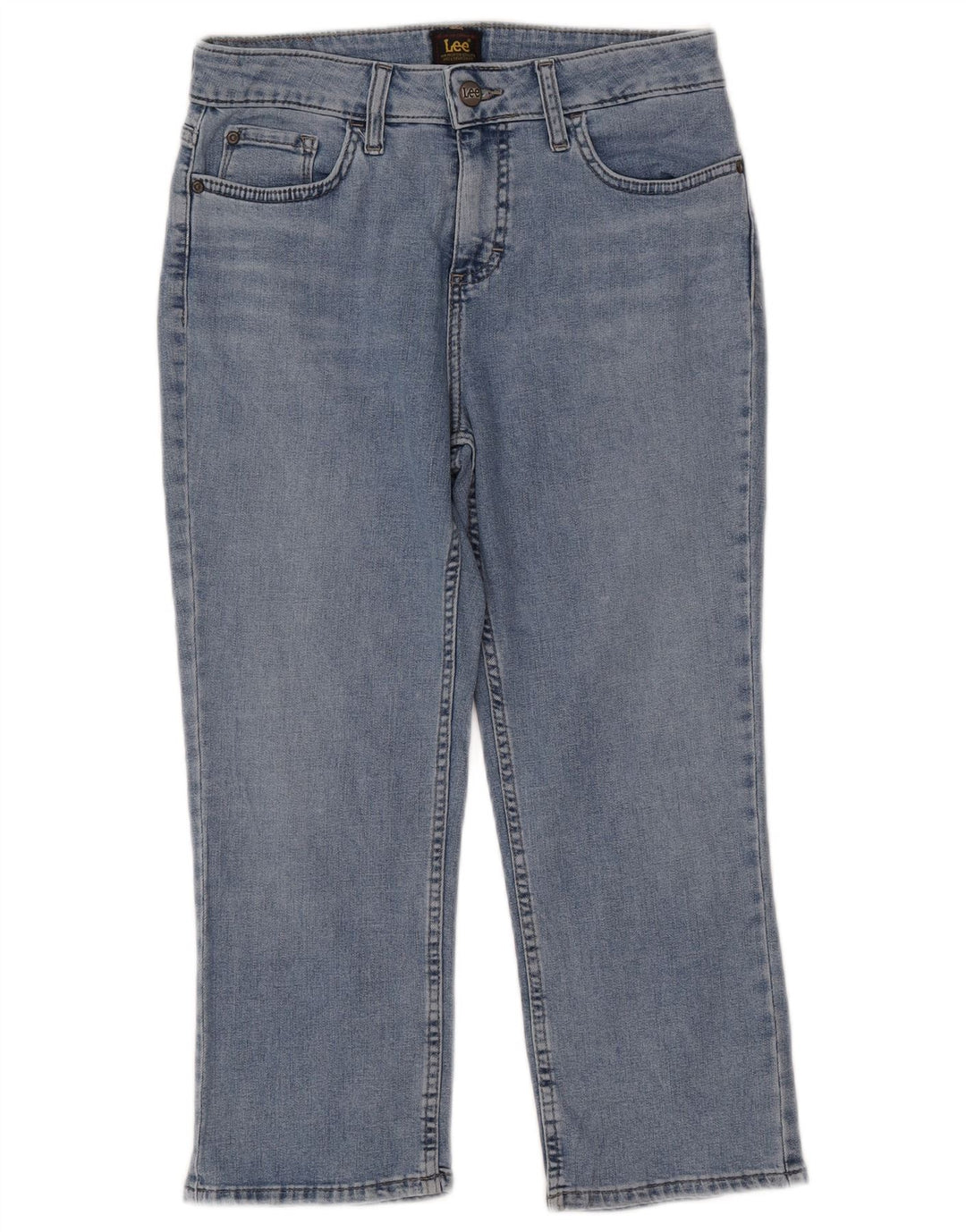 LEE Capri Jeans Feminino US 8 Médio W32 L22 Azul Algodão