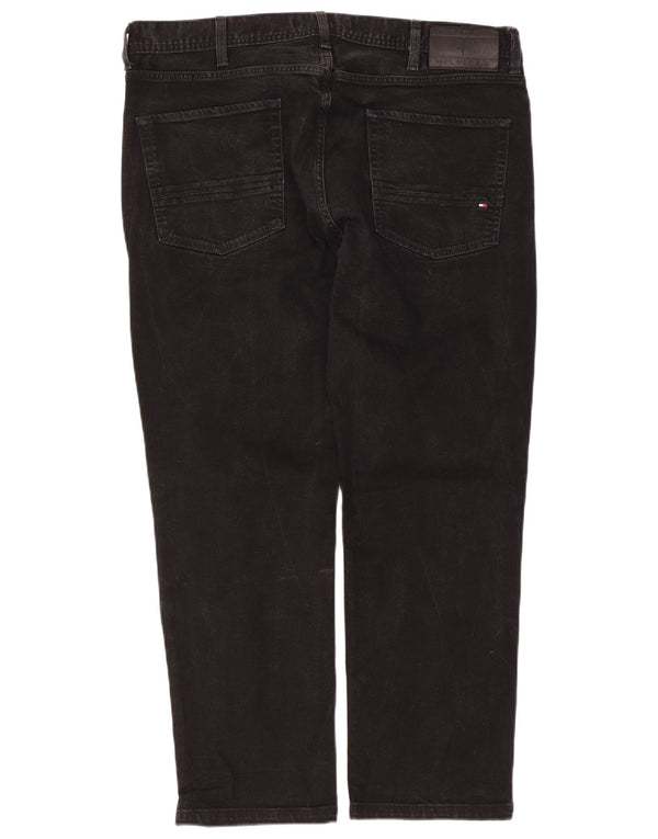 Tommy Hilfiger Masculino Denton Straight Jeans W38 L26 Algodão Preto