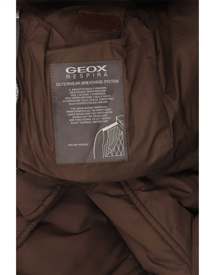 Jaqueta acolchoada masculina Geox Regular Fit UK 38 marrom médio
