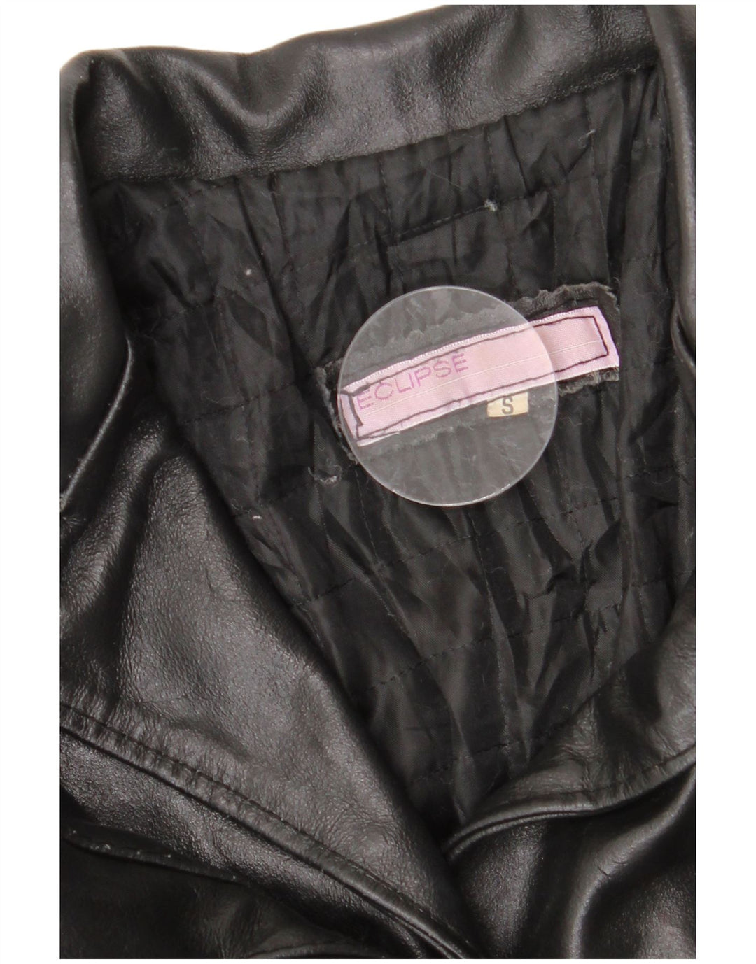 Jaqueta de couro feminina ECLIPSE UK 10 pequena preta