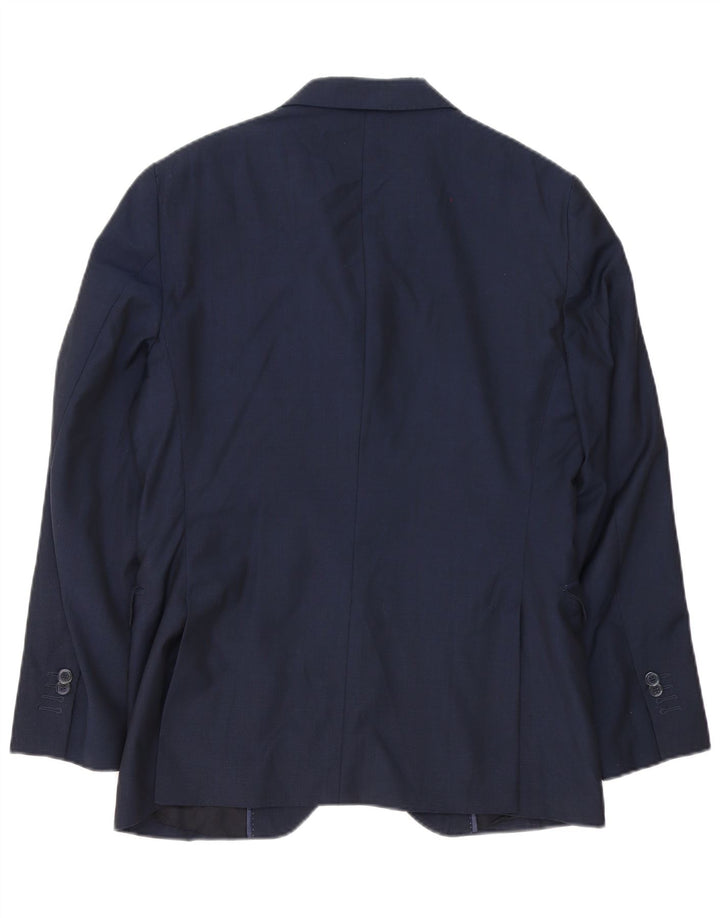 Jaqueta blazer masculina Massimo Dutti com 2 botões IT 48 lã azul marinho médio