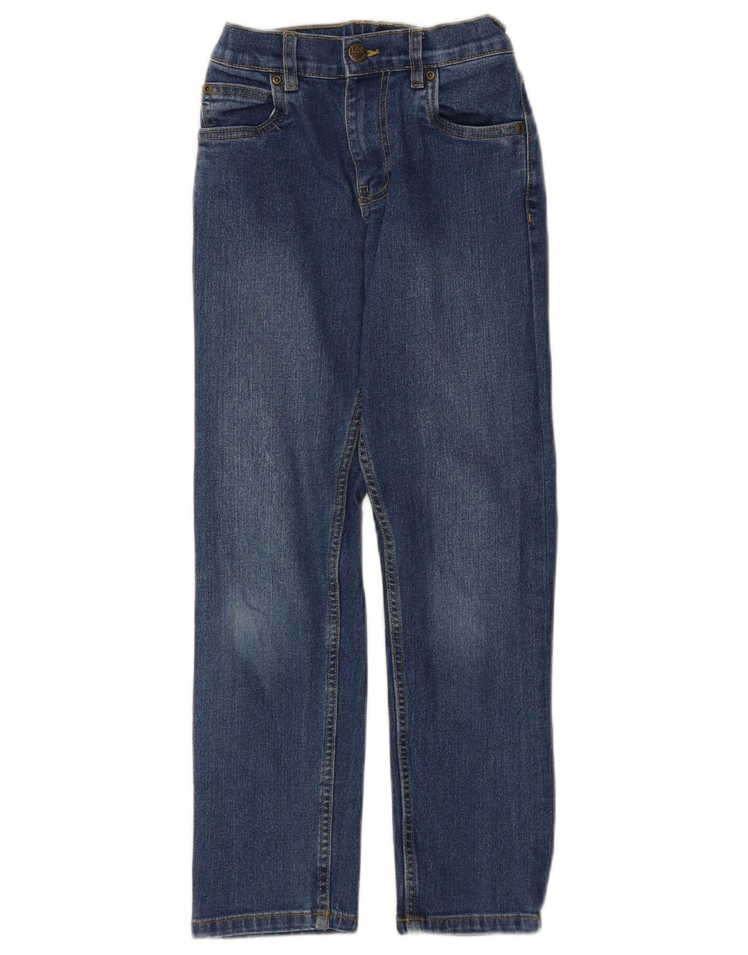 LEE Boys Straight Jeans 10-11 Anos W22 L24 Azul Algodão