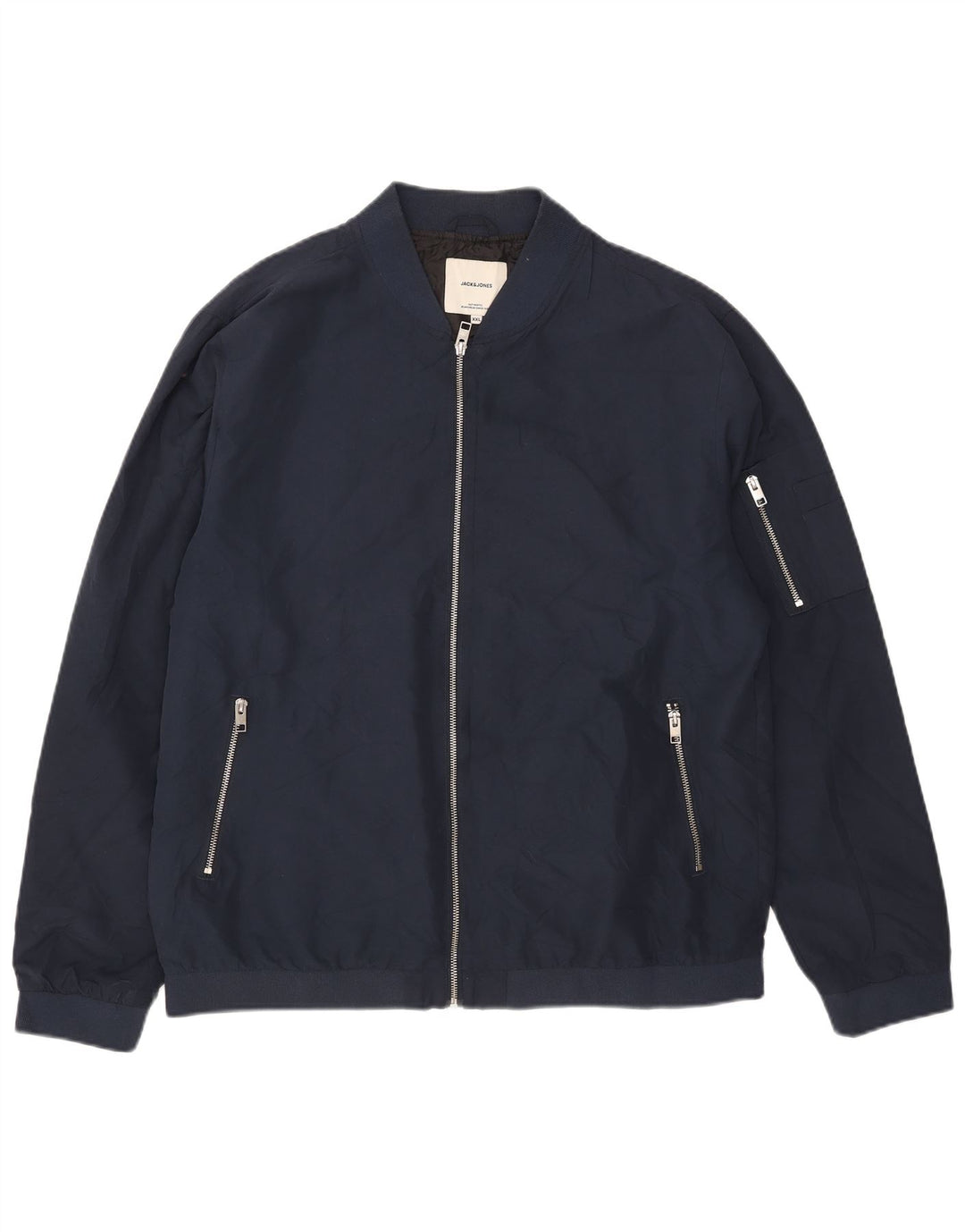 Jaqueta bomber masculina Jack & Jones Reino Unido 44 2XL azul marinho
