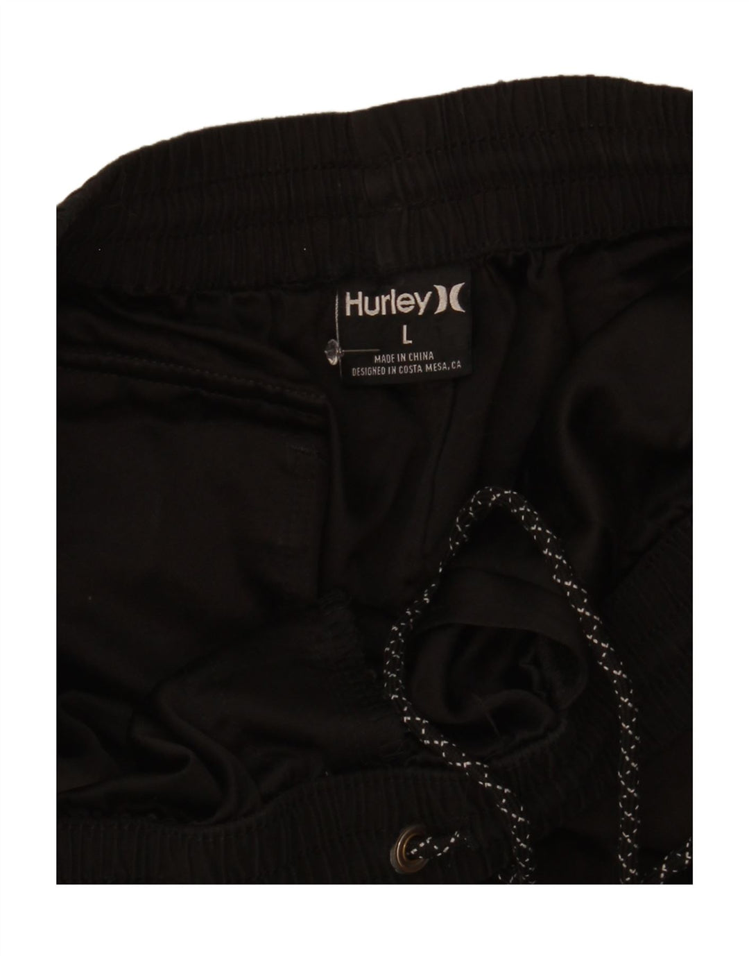 Shorts esportivos masculinos Hurley grandes pretos