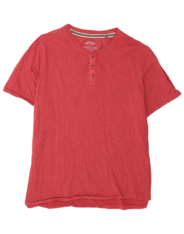 Camiseta masculina Fat Face Top 2XL Algodão Vermelho