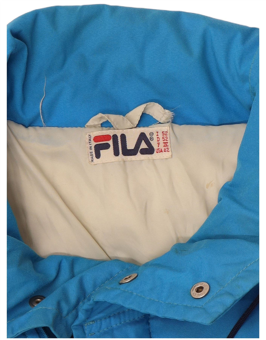 Casaco acolchoado masculino Fila IT 52 grande azul