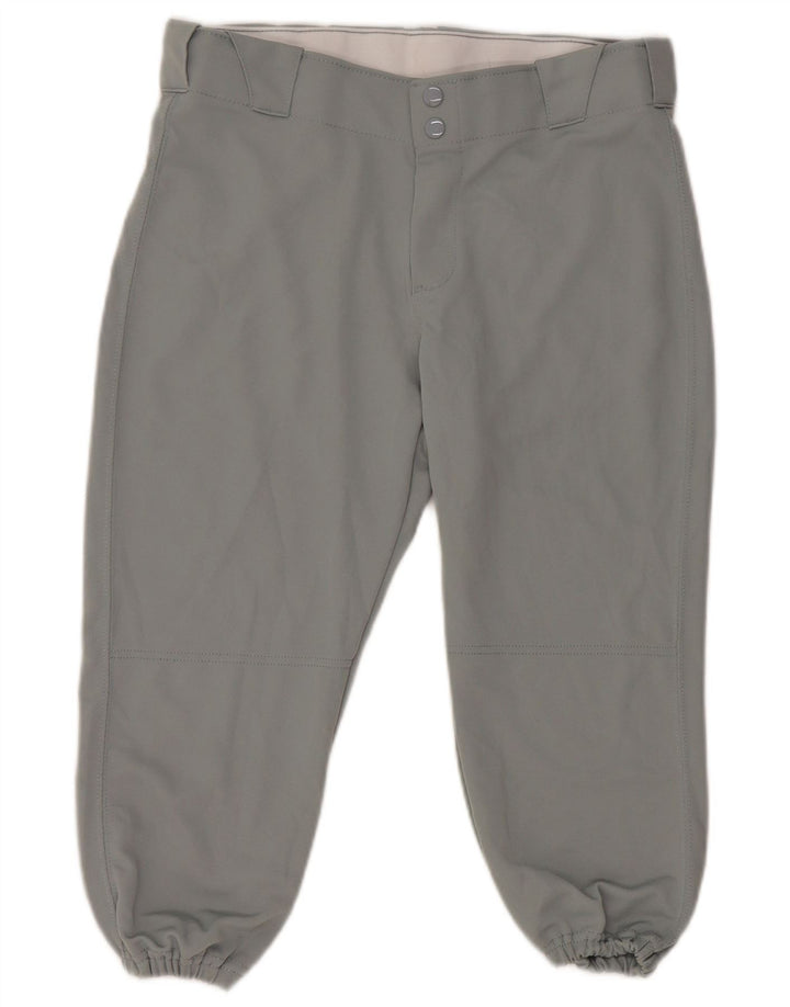 RUSSELL ATLÉTICO Mens Joggers Calça Capri Médio W32 L19 Poliéster Cinza