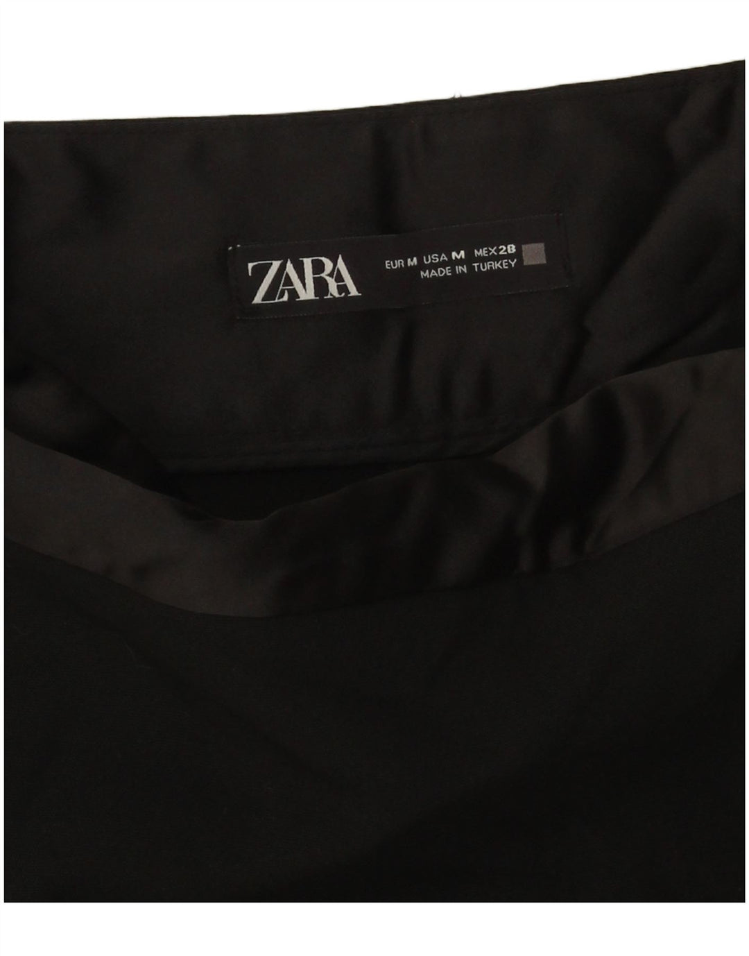 Zara Shorts feminino casual médio W28 preto