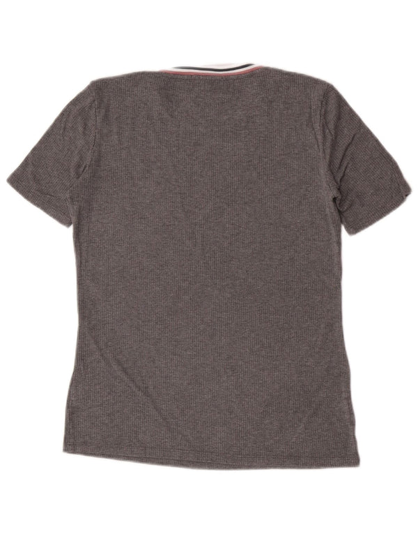 Camiseta feminina Massimo Dutti UK 10 pequena cinza