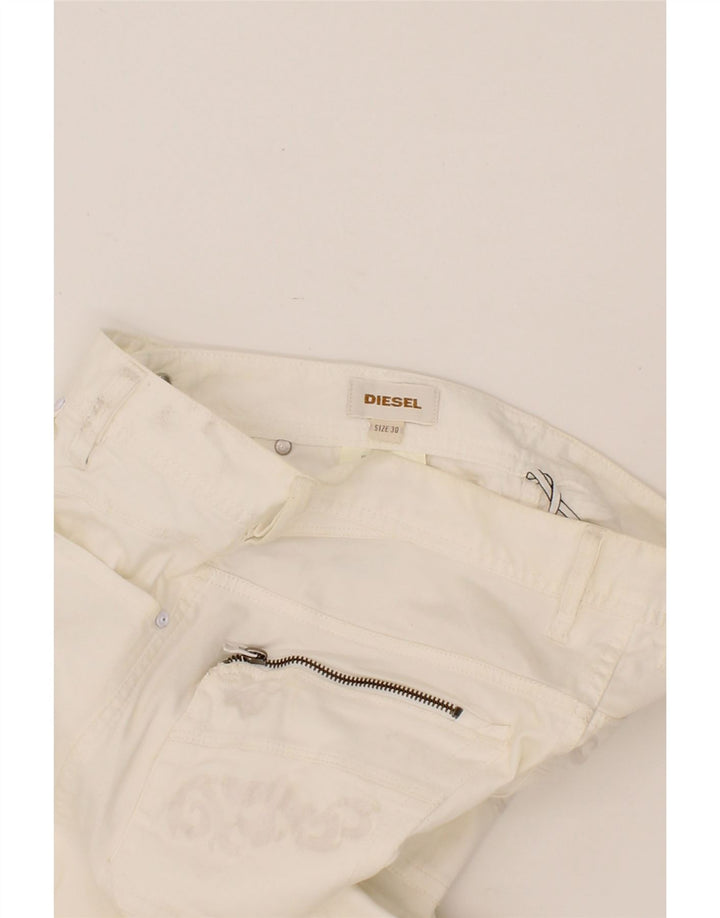 DIESEL Womens Slim Casual Trousers W30 L30 White Cotton Vintage Diesel and Second-Hand Diesel from Messina Hembry 