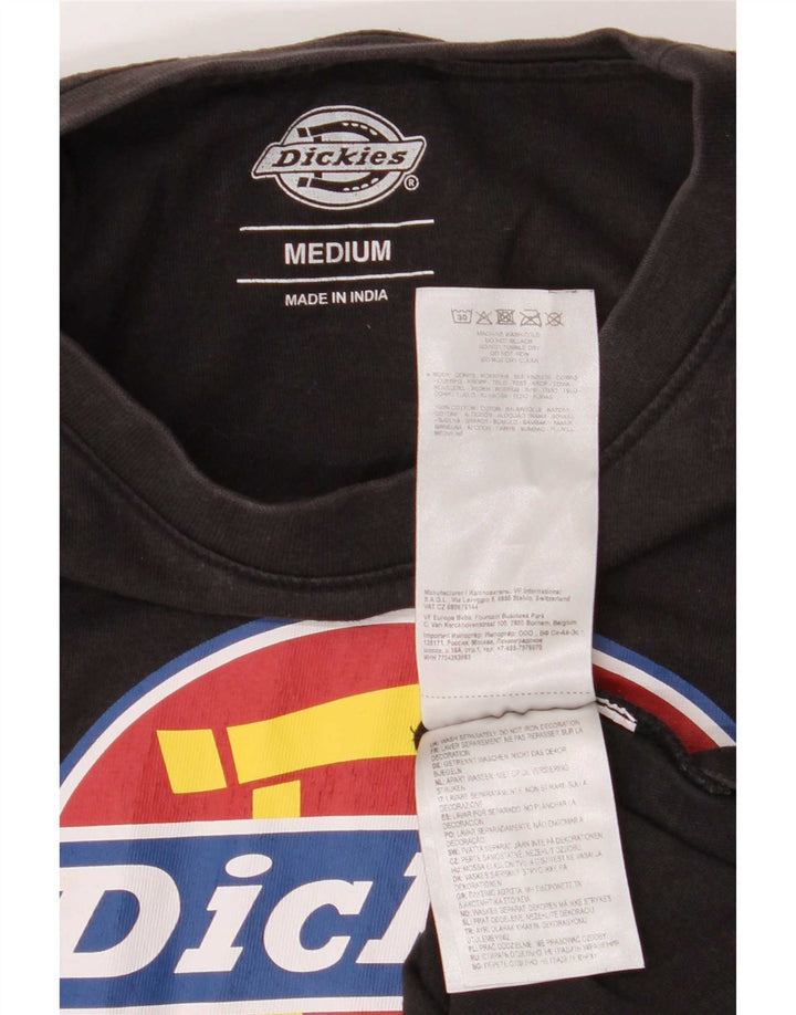 Camiseta gráfica masculina Dickies Top médio algodão preto