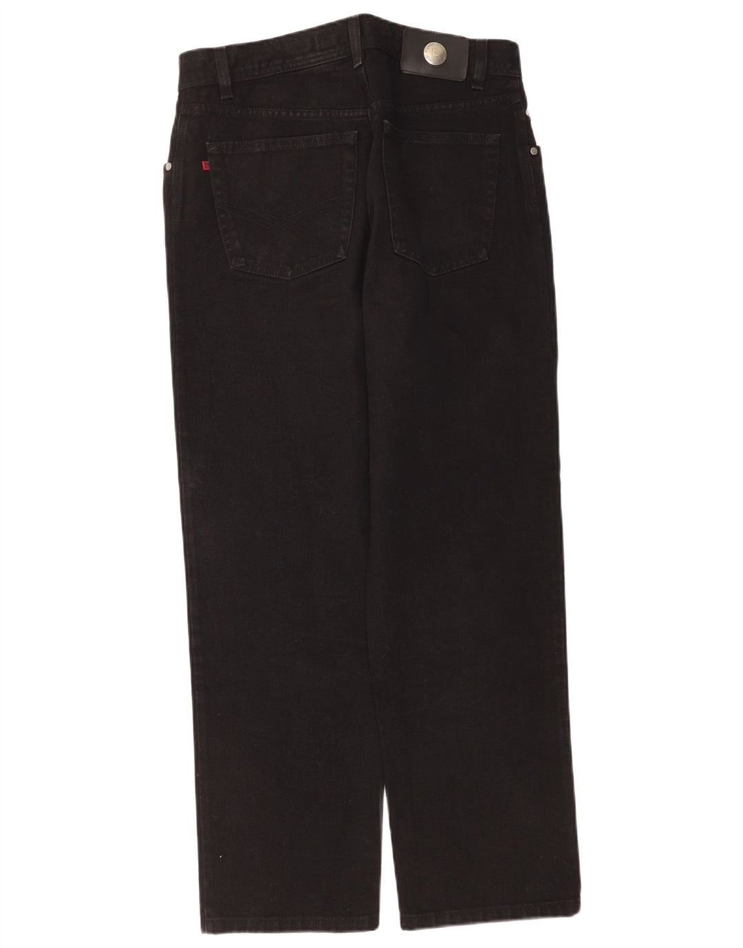Pierre Cardin Mens Straight Jeans W33 L30 Algodão Preto