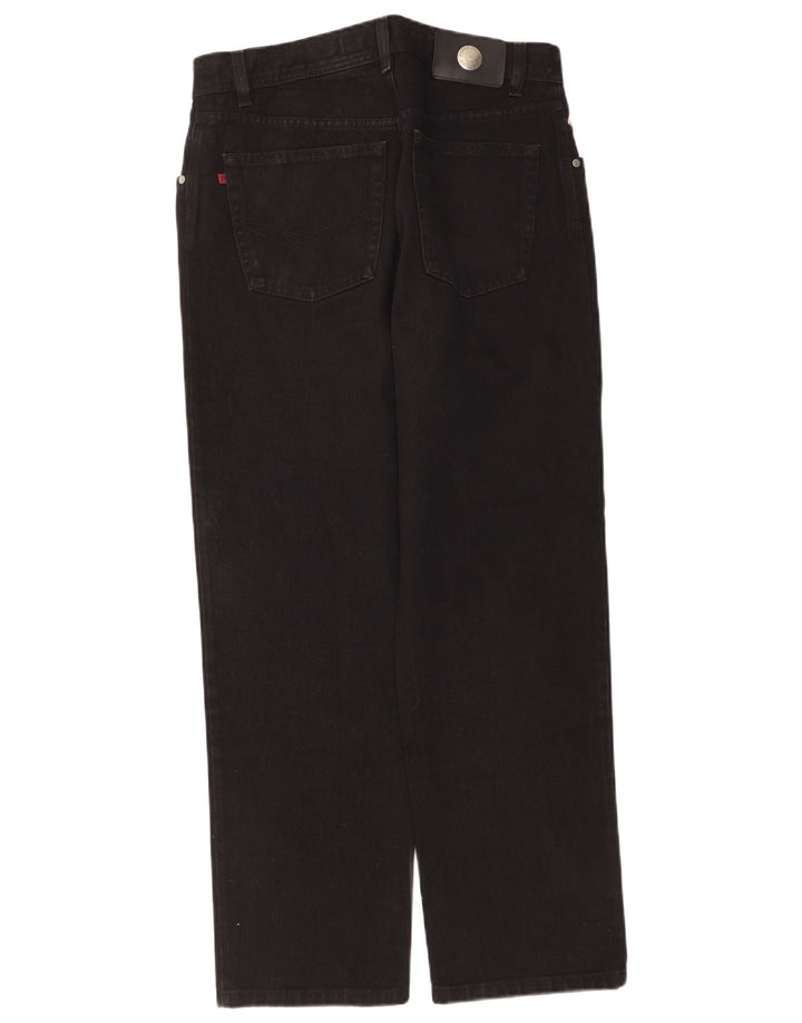Pierre Cardin Mens Straight Jeans W33 L30 Algodão Preto