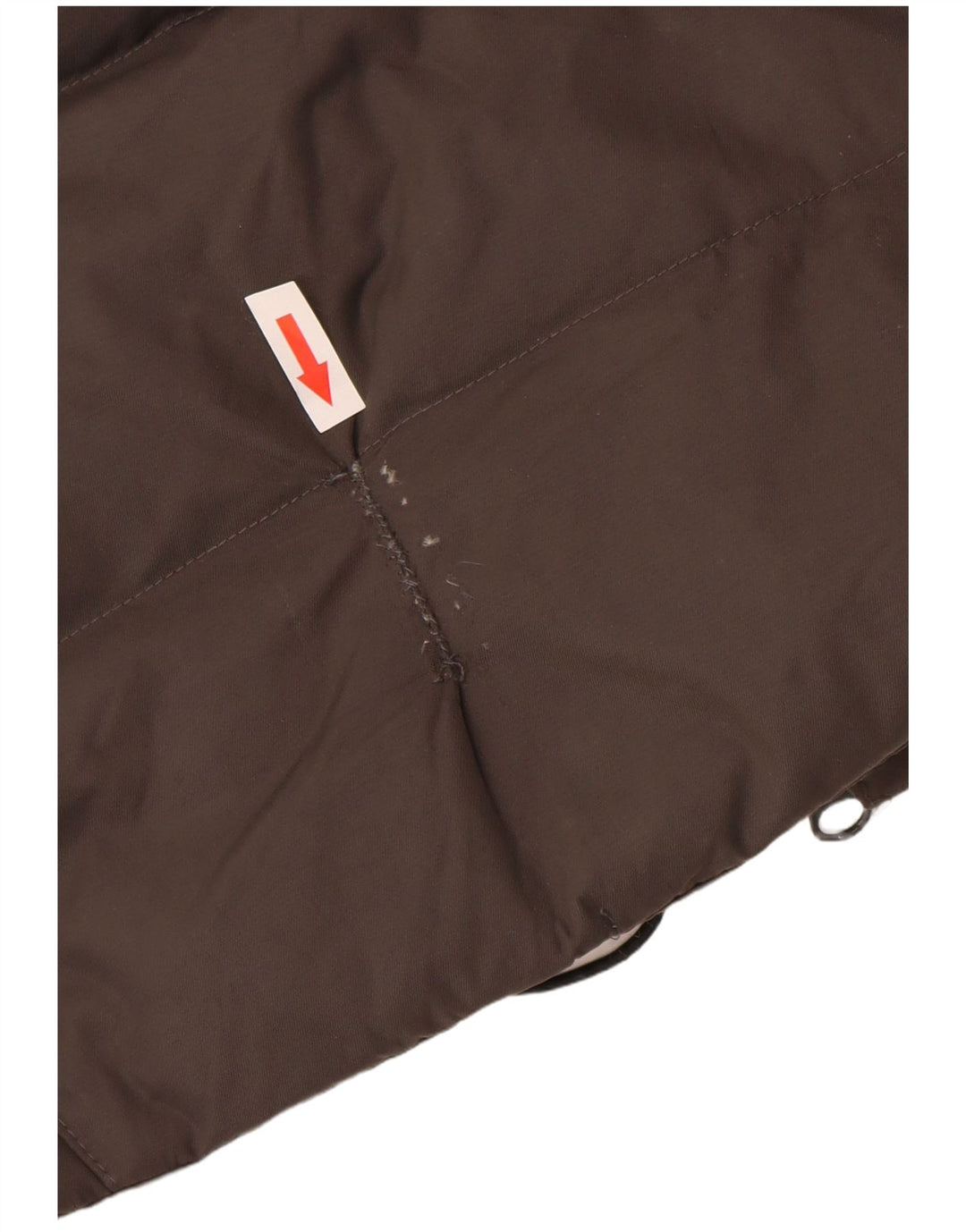 Jaqueta acolchoada com capuz feminina Jack Wolfskin UK 12/14 médio marrom poliamida