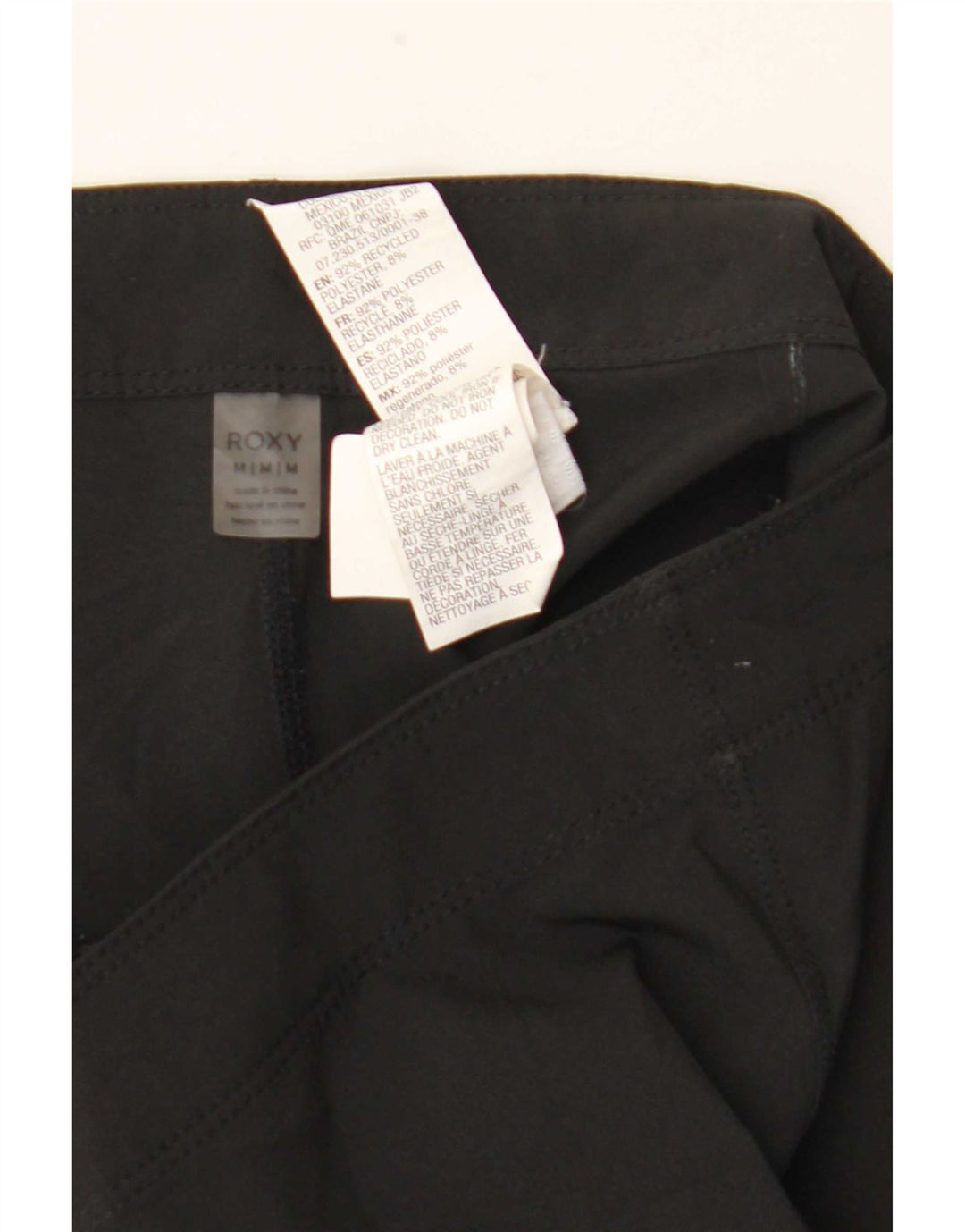Shorts de natação feminino Roxy UK 14 poliéster preto médio