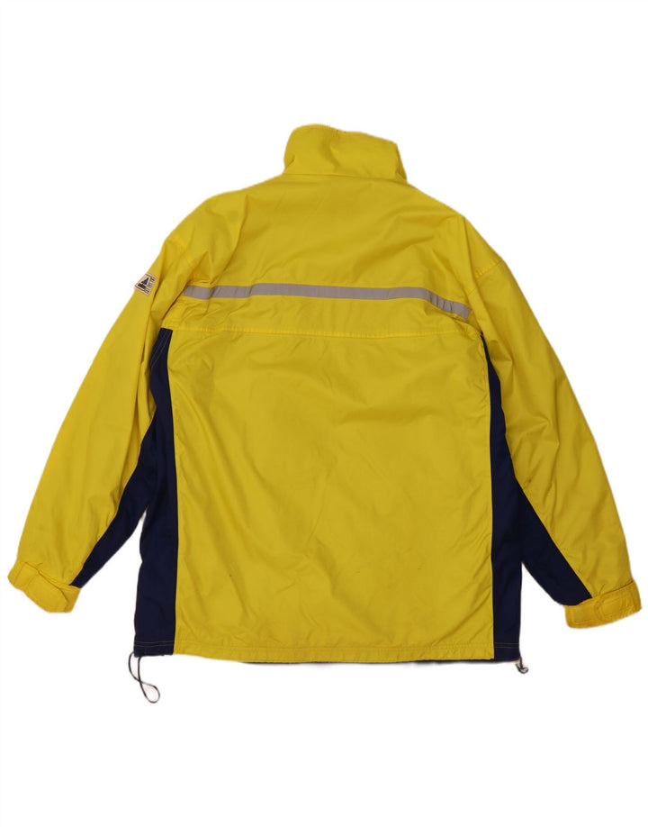 Jaqueta de chuva masculina Adidas UK 42 XL amarelo colorblock