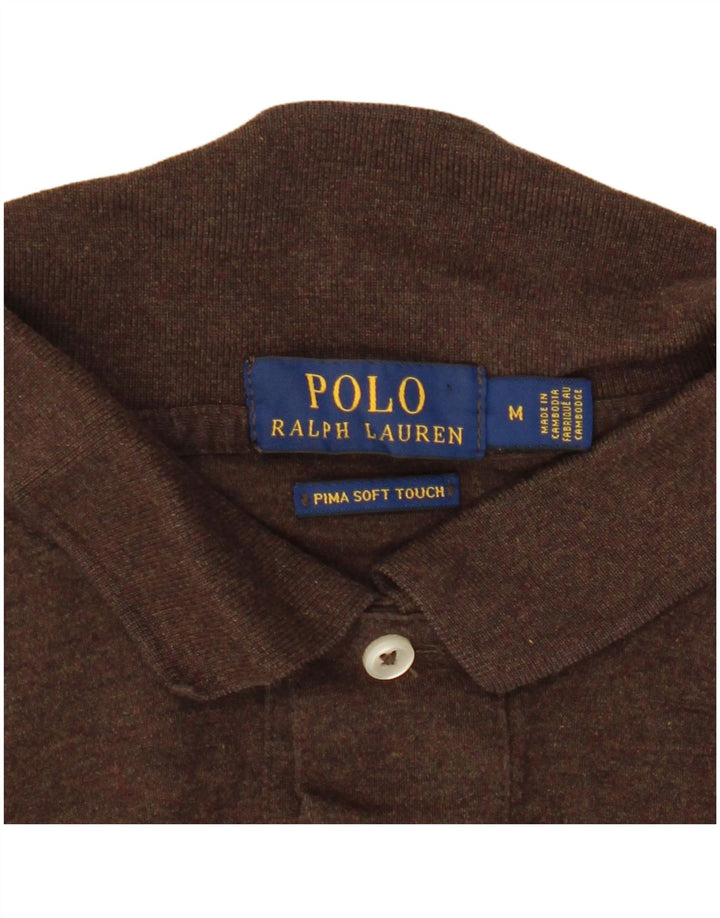 Camisa polo masculina Polo Ralph Lauren marrom médio
