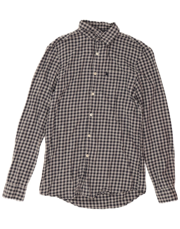 Camisa masculina Jack Wills XS azul marinho algodão guingão