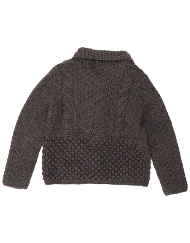Suéter cardigã feminino Marks & Spencer Reino Unido 14 cinza médio acrílico