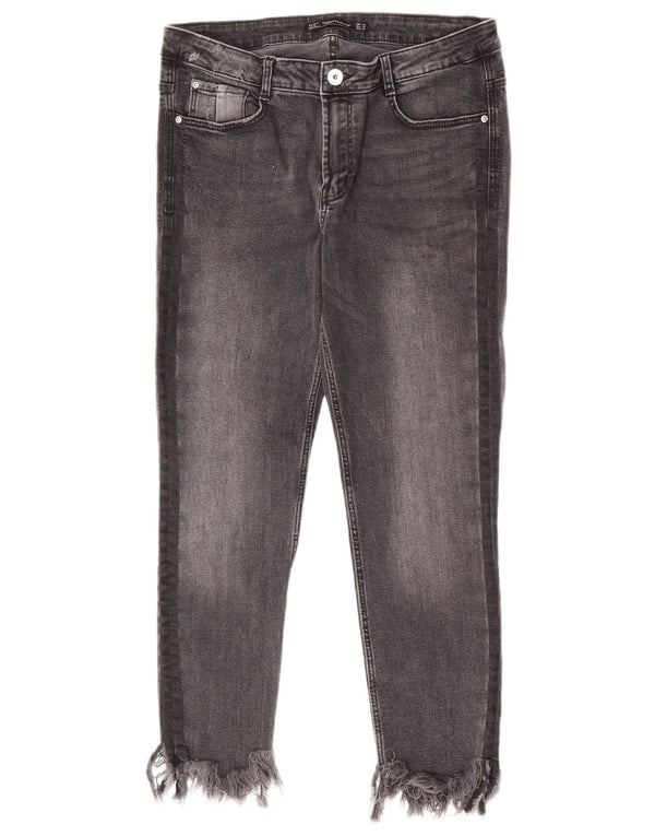 Zara Womens Trafaluc Crop Skinny Jeans EU 42 Grande W32 L24 Cinza