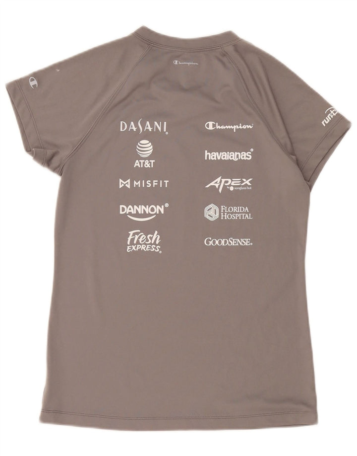 Camiseta masculina Champion Star Wars com estampa gráfica cinza médio poliéster