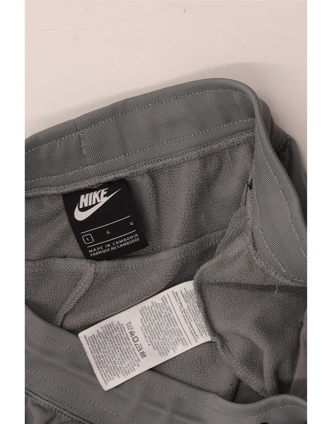 Calça esportiva Nike masculina gráfica joggers grande cinza poliéster