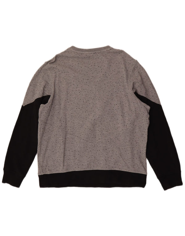Moletom gráfico masculino Nike Jumper XL cinza colorblock algodão