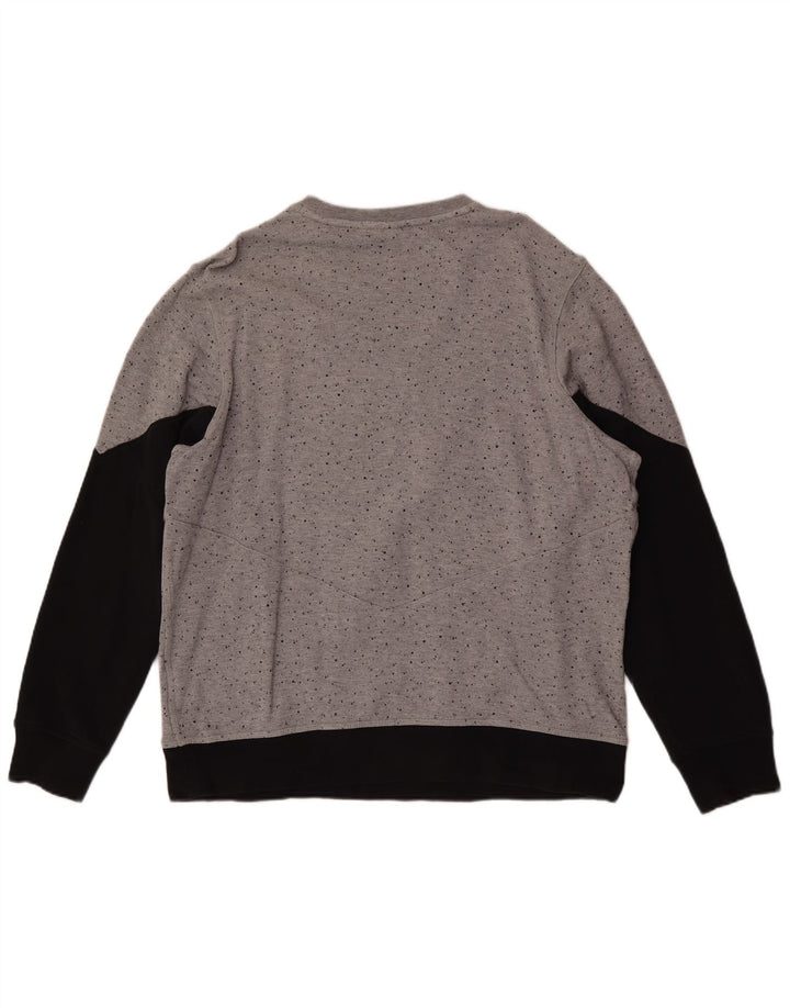 Moletom gráfico masculino Nike Jumper XL cinza colorblock algodão