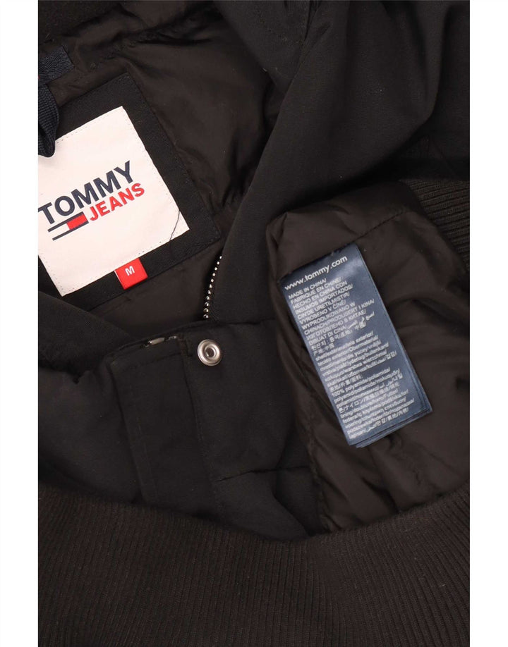 Jaqueta bomber acolchoada com capuz feminino Tommy Hilfiger Reino Unido 14 médio preto
