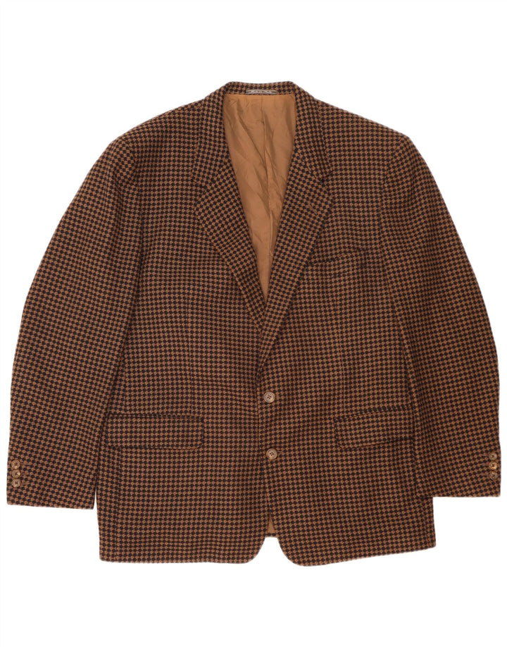 Jaqueta blazer masculina Corneliani com 2 botões IT 56 3XL marrom Houndstooth