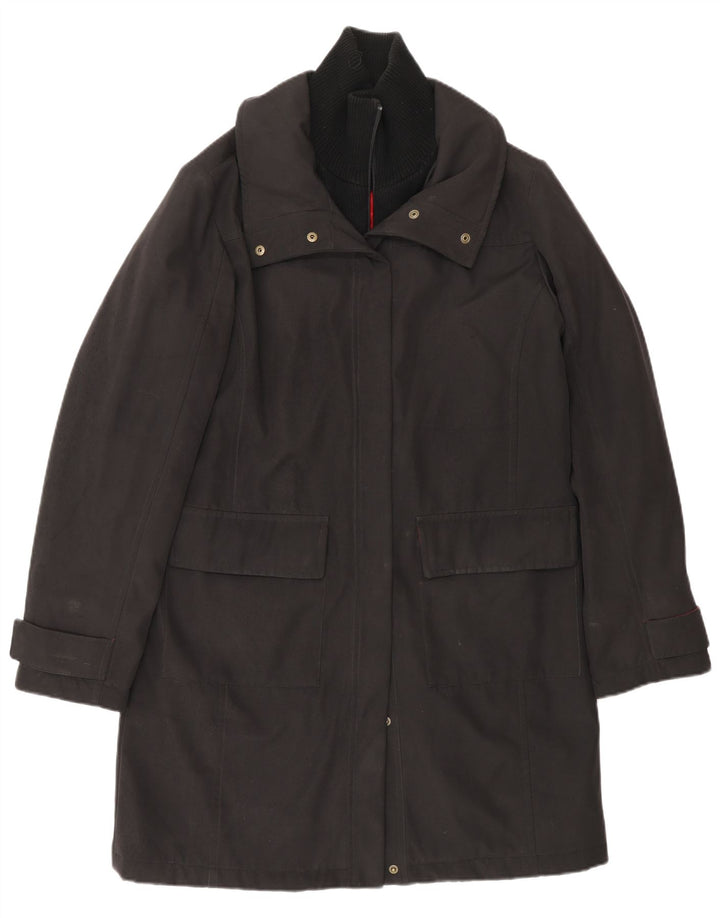 Casaco corta-vento feminino TOMMY HILFIGER UK 16 grande poliéster preto