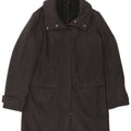 Casaco corta-vento feminino TOMMY HILFIGER UK 16 grande poliéster preto