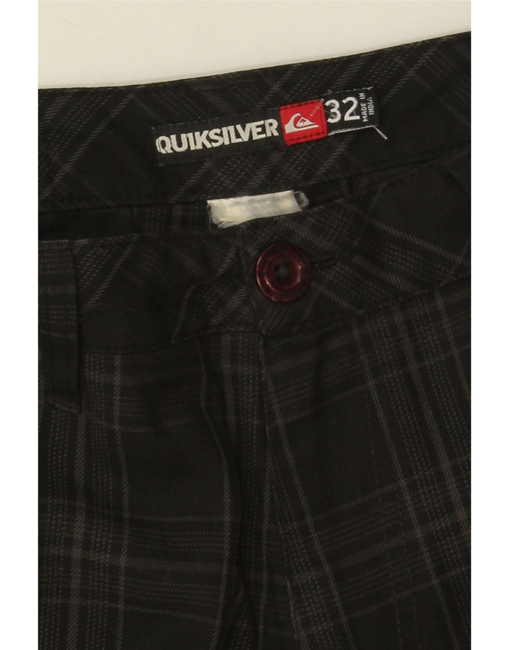 Quiksilver Mens Chino Shorts W32 Médio Xadrez Preto