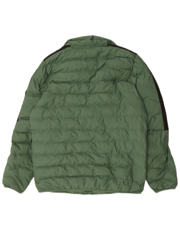 Jaqueta acolchoada masculina Puma UK 38 poliéster colorblock verde médio