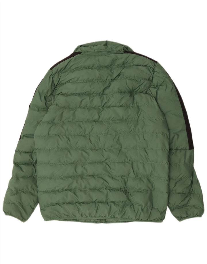Jaqueta acolchoada masculina Puma UK 38 poliéster colorblock verde médio