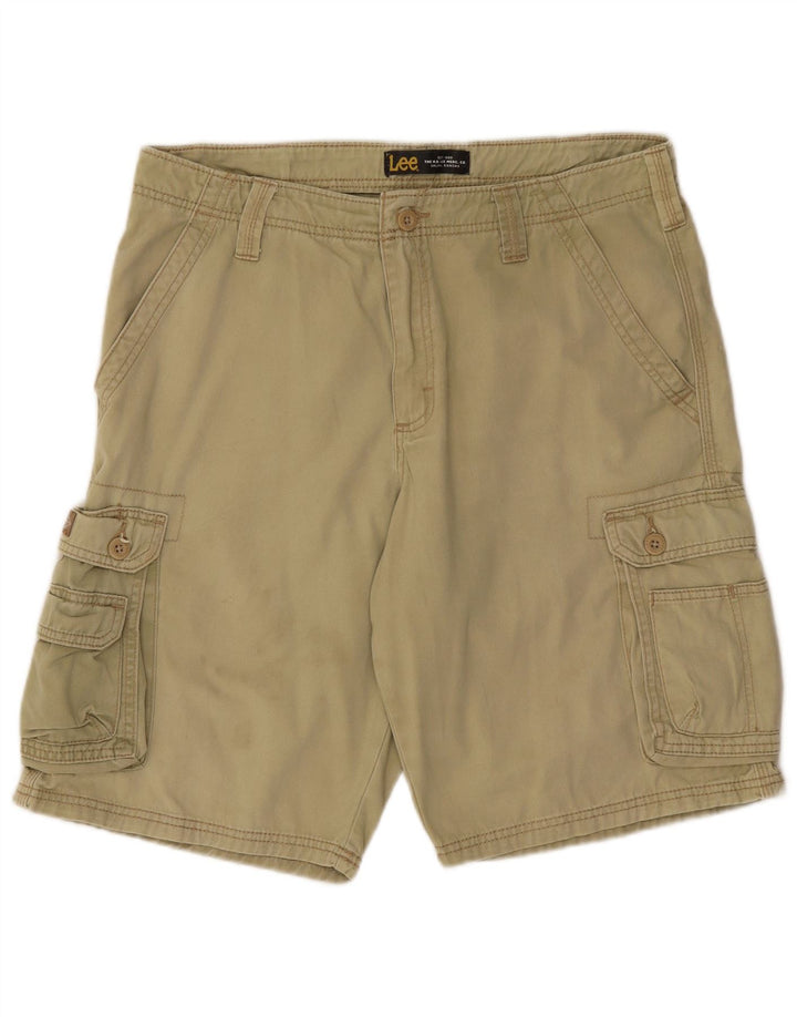 LEE Mens Wyoming Cargo Shorts W34 Grande Algodão Cáqui