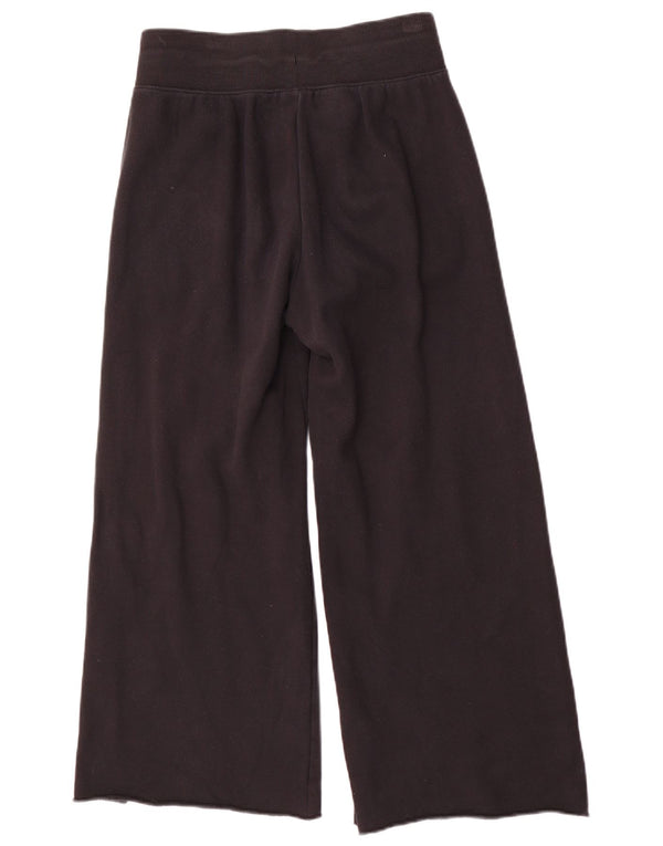 Calça de treino feminina Nike com perna larga UK 10 pequena de algodão preto