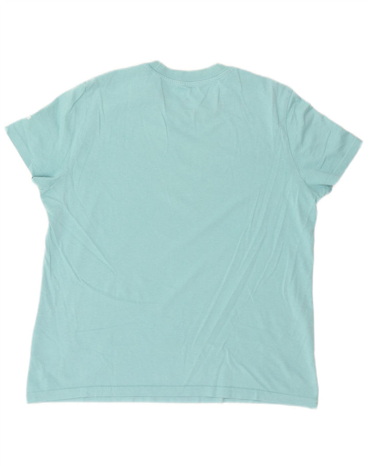 Camiseta feminina ADIDAS com estampa gráfica UK 20/22 XL azul algodão