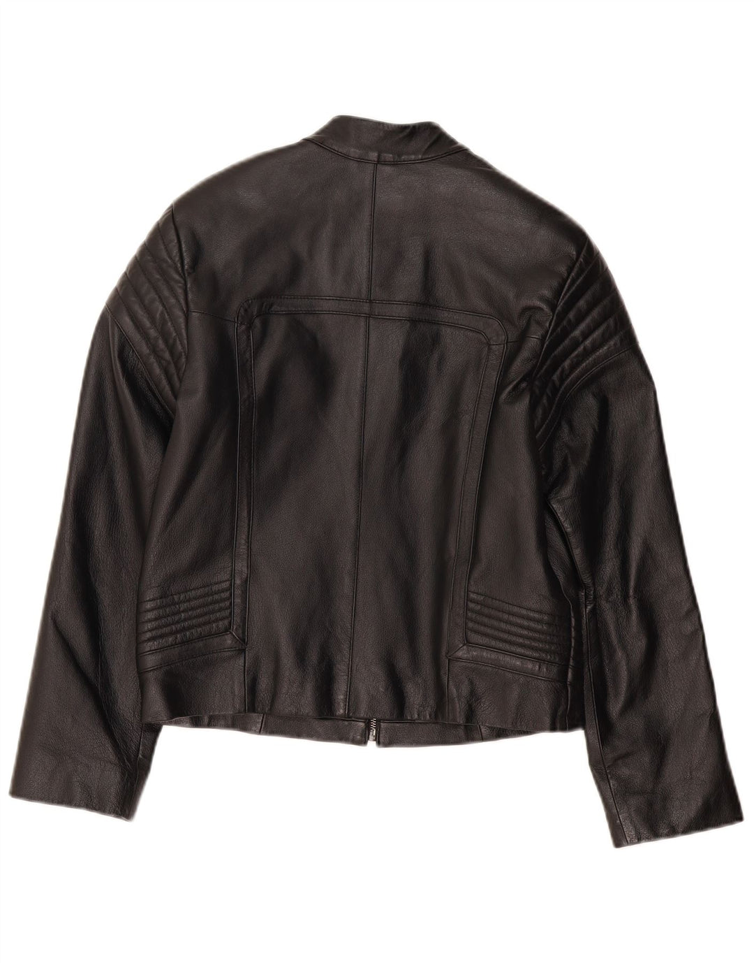 Jaqueta de couro de motociclista feminina VINTAGE Reino Unido 8 pequena de couro preto
